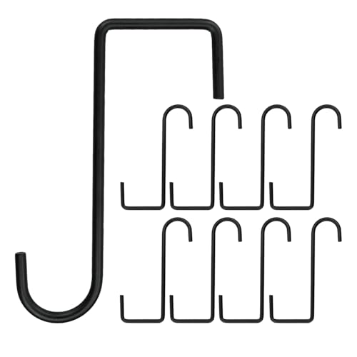 Lemiyoo Lot de 8 crochets de jardin, 15,2 cm, crochets de clôture pour support de plantes mural, crochets de berger, support pour lumières, pots de fleurs...