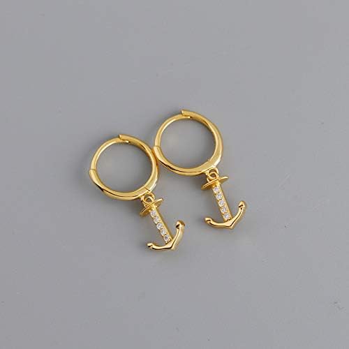 Dainty Dangle Hoop Earring for Women - Small Huggie Hoop Earrings Sets with Butterfly, Bee, Key Charm in 925 Sterling Silver or 18K Gold Plated - Image 5
