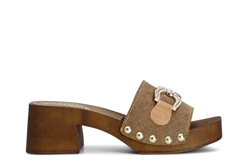 Pantoufle en cuir daim CAFèNOIR C1XO6001 pour soulager les pieds fatigués