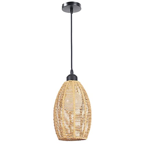 Lámpara colgante de cuerda que elimina la frialdad lumínica en tu cocina
