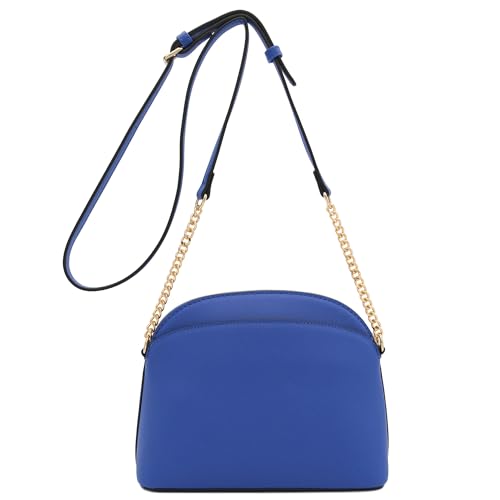 Image of FashionPuzzle Saffiano Small Dome Crossbody bag with Chain Strap