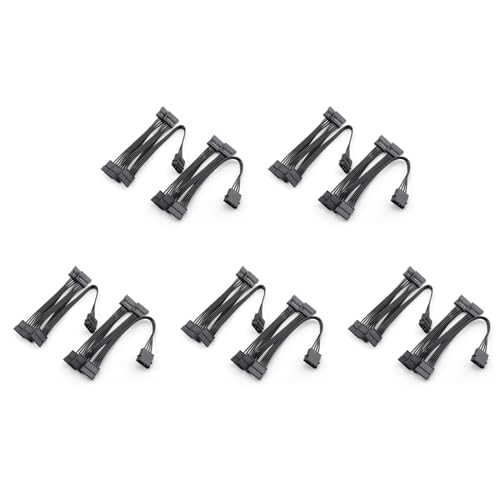 Câble 4Pin IDE à 5 Sata alimentation résout le manque de ports de stockage PC et serveur 18AWG