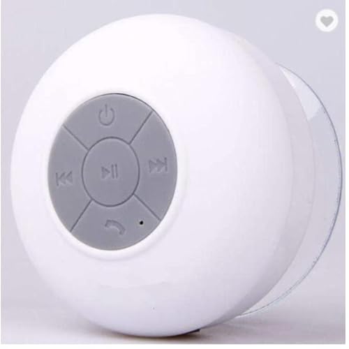 Techstar+ Wireless Bluetooth Portable Waterproof Shower/Car/Outdoor Speaker With Built-In Microphone, Easy-Access Control Buttons, And Powerful Suction-Cup - Light Blue (Includes Charger) #TOP1