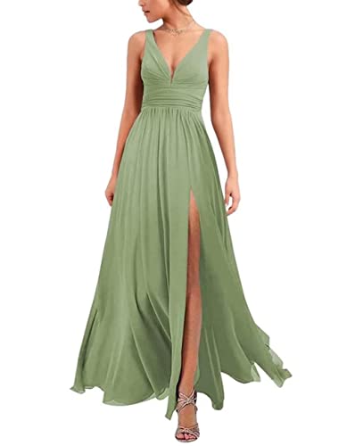 Robe de demoiselle d'honneur longue robe de soirée formelle femme mousseline 40