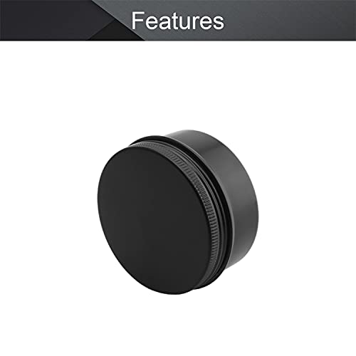 Othmro 6Pcs 2.7Oz Metal Round Tins Aluminum Tin Cans Containers With Screw Lid, 68 * 35Mm(Dxh) Black Tin Cans For Salve, Spices, Lip Balm, Tea Or Candies 80Ml #TOP2