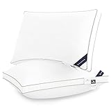 MoonlightFamily 枕 高反発 安眠枕 マクラ 高級ホテル仕様 INVISTA·FRESH抗菌記憶繊維を使用 本格的な抗菌・防臭・防ダニ まくら 立体構造 通気性 横向き対応 43×63cm 丸洗い可能 プレゼント ホワイト(ホテルモード 普通(高さ約19㎝), 二個セット)