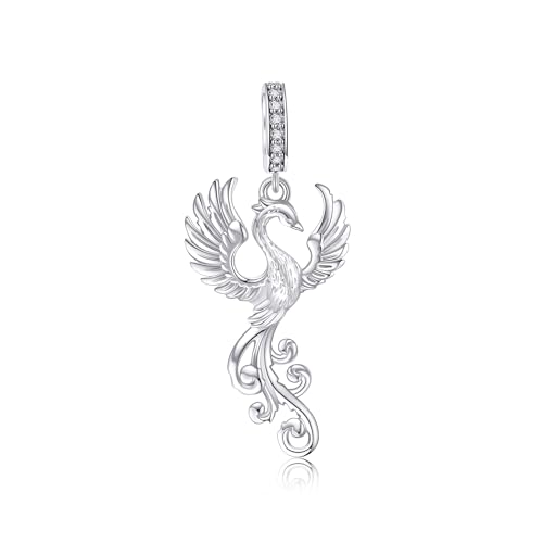 ONEFINITY Phoenix-Anhänger für Armbänder aus 925 Sterlingsilber baumelnde Anhänger-Perlen Schmuckgeschenk für Frauen und Mädchen