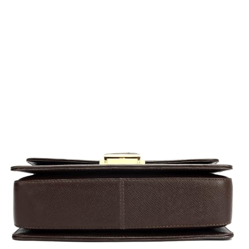 Image of Da Milano Genuine Leather Brown Shoulder Bag (Small)