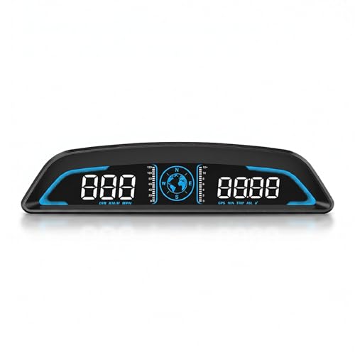 JKGBUK Head Up Display Car Digital para SsangYong Tivoli XLV Musso Chairman, Pantalla Digital con Velocímetro, RPM, Temperatura de Agua, Conexión USB Directa