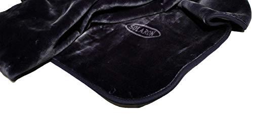 SOLARON Queen Solid Navy Blue Korean Mink Blanket