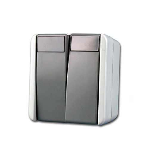 Preisvergleich Produktbild fontana Doppel-Wechsel-Schalter grau 250V~ / 10A