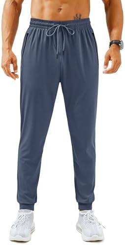 FOGFIRE Mens Sweatpants with Zipper Pockets Lightweight Athletic Joggers for Workout Running Gym Track Casual Wear Blue 3X-Large - 2