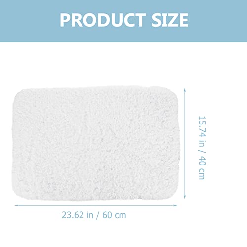 Tapis de salle de bain absorbant lavable machine et tapis de sol blanc antidérapant - 4
