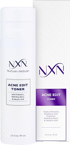 NxN Acne Facial Toner with Salicylic Acid, Witch Hazel, Probiotics & Natural Multi-Fruit Extracts Alcohol Free Treatment for All Skin Types