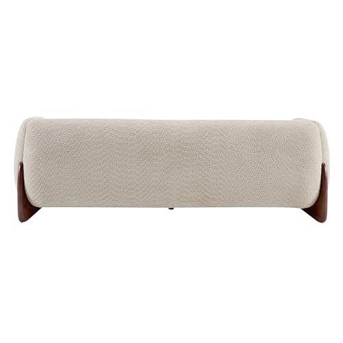 Image of Christopher Knight Home Almab 82 Inches Sofa Couch, Cozy Boucle Upholstered 3-Seater Sofa, Wood Frame Couch, Comfy Couches for Living Room and Office, Modern Sofa, Lounge Seating, Almond