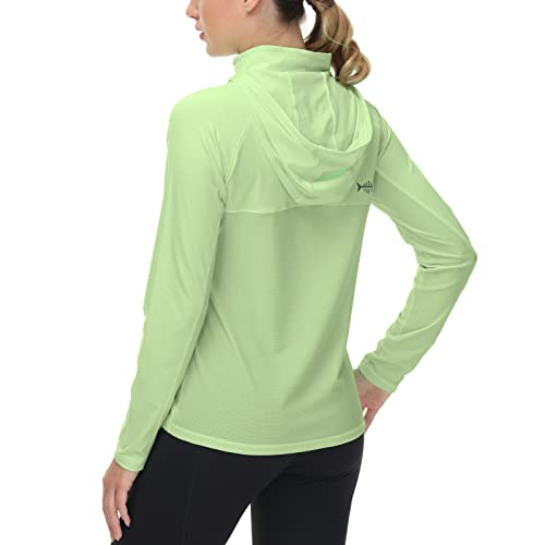BASSDASH Women’s UPF 50+ Performance Hoodie Long Sleeve UV Fishing Hiking Shirt Apple Green by BASSDASH - Used condition - Image 5