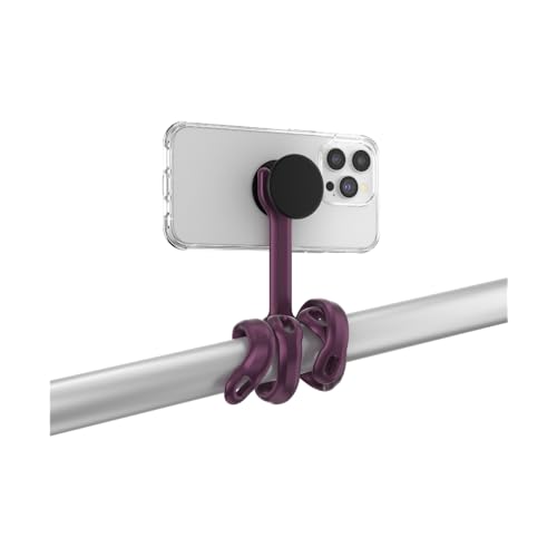 PopSockets: PopMount 2 Flex - Non-Adhesive Flexible Silicone Mount and Tripod for Smartphone and Tablet - Red Wine, 807156