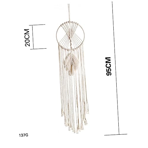 Tapiz de pared bohemio de algodón Zerodeko: decoración textil con borlas 5