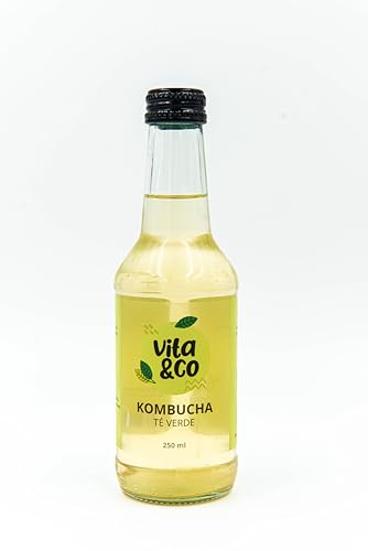 KOMBUCHA TÉ VERDE– El refresco saludable elaborado artesanalmente con zumo prensado en frío 'cold-pressed' - 12 x 250ml