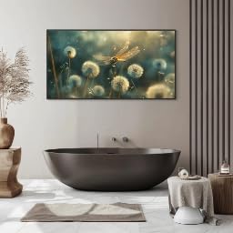 Tableau de salon moderne et toile imprimée libellule 40x80cm - 2