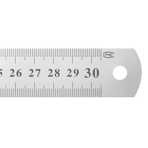 Règle en acier au carbone de 30 cm lot de 12 pour plans de dessin