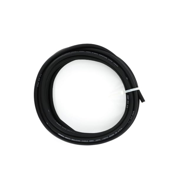 Azzy Reels 6 Gauge Heavy Duty Pure Copper Welding Cable 600 Volt - Premium Quality 10 Feet Ultra Flexible Wire with EPDM Jacket, Black - Made in The USA