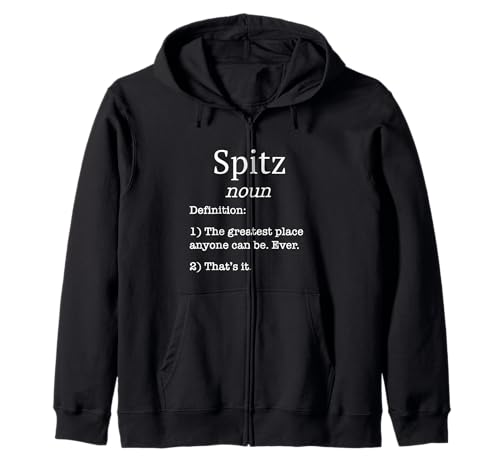 Spitz Souvenirs / Spitz Ski Resort / Divertida definición falsa Sudadera con Capucha