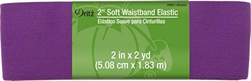 Dritz 2" Soft Waistband Elastic, Violet #TOP7