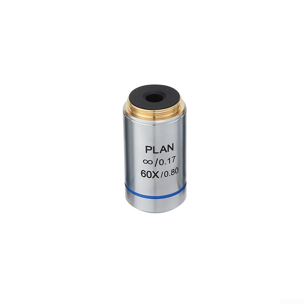 Plan Infinity - Objetivo acromático (4 x 20 x 40 x 60 x 100 x 195 mm) para modelos de microscopio compatibles con montura RMS y trayectoria óptica Infinity (100 x)