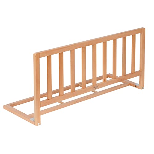 IB-Style Barriera Per Letto Tamo, Protezione Letto Per Bambini, Protezione Anticaduta Per Bebè, Paratia Per Letto, Per Bebè E Bambini, Pieghevole Per Viaggi, Barriera In Legno, Naturale, 90 cm
