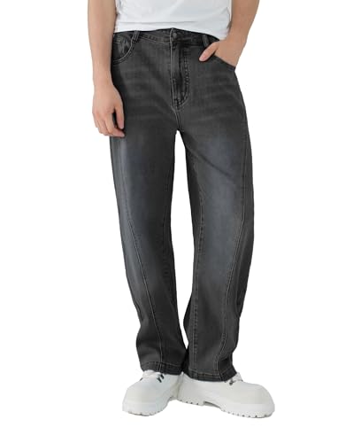 Susclude Mens Baggy Jeans Relaxed Fit Stretch Jeans Y2k Wide Leg Casual Denim Pants Vintage Jeans for Men Streetwear 2025