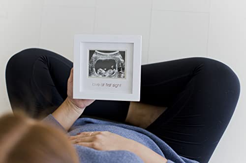 Pearhead-Love-at-First-Sight-Sonogram-Picture-Frame-Pregnancy-Ultrasound-Keepsake-Photo-Frame-Gender-Neutral-Baby-Nursery-Decor-Mothers-Day-Accessory-4x3-Photo-White