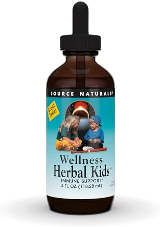 Source Naturals Wellness Herbal Kids Liquid Formula – for Immune System Support – 4 Fluid oz