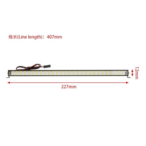Barra de luces de techo de 227 mm para Axial SCX6 JLU Wrangler 1/6 6