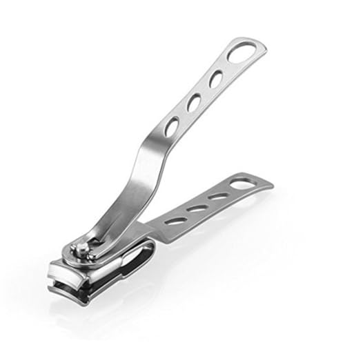 Anneome 2個 転式ステンレス製爪切り 大 小 丈夫で耐久性あり 人間工学デザインで快適な爪トリミング 自宅 旅行用男女兼用ネイルファイル付