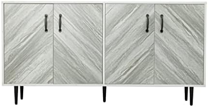 ZLXDP Buffet Cabinet with 4 Doors Modern Freestanding Sideboard Storage Cabinet Entryway Floor Cabinet Living Room Office