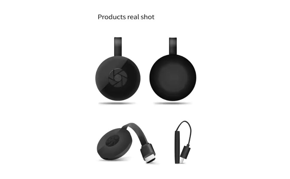 Dongle HDMI Wireless, Adattatore Display WiFi 2.4GHz, Streaming HD, Compatibile con TV e Smartphone, Nero