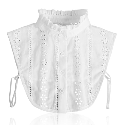 TUONYIS Cuello Falso Desmontable Media Camisa de Dama - Collar Desmontable Mujer