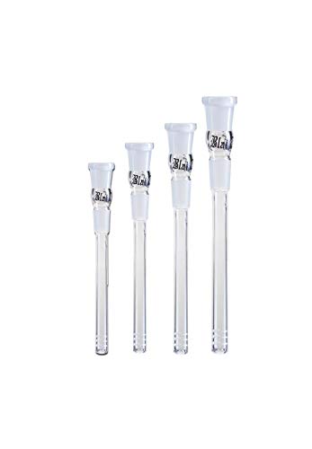 Black Leaf Bong-Zubehör: Adapter-Shillum, Diffusor-Chillum | 160 mm, 2 x NS 19 (18,8 mm) | Glas, klar | Schlitz-Diffusor – Bild 3