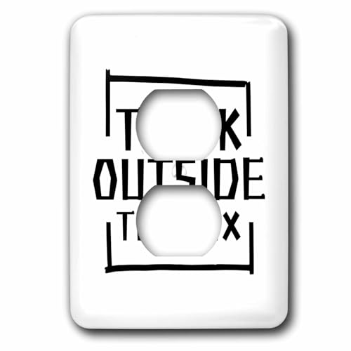 3dRose Image of Think outside the box in a Box Black - Light Switch Covers (lsp-388433-6)