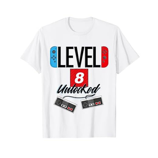 8 Jahre Geburtstag | Gamer Zocker Level 8 | Unlocked T-Shirt