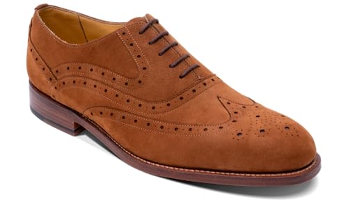 Image of BARKER Liffey Men's Handmade Leather Brogue Oxford Dress Shoes - Timeless Elegance & Superior Craftsmanship for Formal & Business Wear