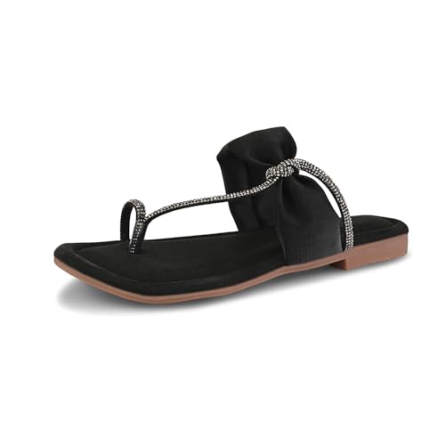 Image of Centrino Women's Slide Sandals | Stylish Slip-On for Ladies | T-Strap Cushioned Footbed for Comfort | Elegant & Trendy Braided Strap Flip Flops | Lightweight Casual Summer Slides (9311)