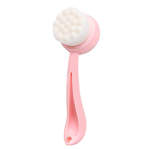 Mermaid Facial Cleansing Brush, Ultra-Soft Manual Face Skin Cleanser Brush Massage Brush for Deep Washing Pore, Best Exfoliating no Irritating Scrubber(Pink)