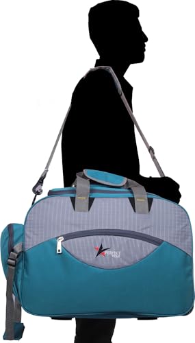Image of Perfect Star 65L Duffle Bag for Travelling | Lightweight Polyester Trolley Bag with Wheels | Hand Carry Travel Bag for Men and Women | Weekend Trip Luggage Bag (15 x 12 x 15 inch)