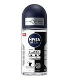NIVEA MEN Black & White Invisible Original Roll-on 6 x 50 ml, Deodorante uomo antitraspira...