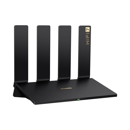 HUAWEI WiFi BE3 Pro 256MB+128MB Black 3600Mbps 3.6 Gbps Dual-Band Next-Gen Wi-Fi 7 Smart Antenna Dual 2.5GE Ports Faster Data Transfer Smart Antenna Whole Home Coverage 48% higher speed