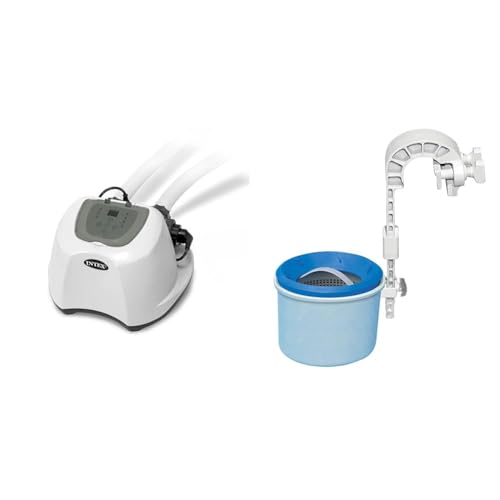 INTEX Clorador salino, clorador salino para Piscinas, 5 Gramos/Hora, Piscinas Desmontables pequeñas & Skimmer de Superficie - Skimmer de Superficie de Montaje en Pared de Lujo