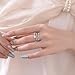 CUTPOIY Fashion Sterling Silver Ring Engagement Rings for Women Cubic Zirconia Wedding Rings for Women Rings for Her Eternity Engagement Wedding Ring(J Size7)