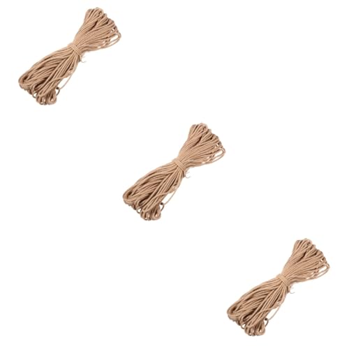 Toddmomy 3 Pecas Corda Corda Faça Você Mesmo Natural Linho Artesanal Corda Substituição Árvore Subst